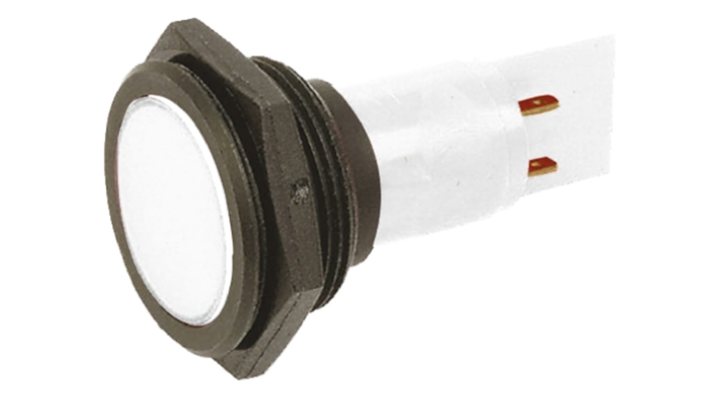 Indicatore da pannello Signal Construct Bianco  a LED, IP67, A filo, foro da 30mm