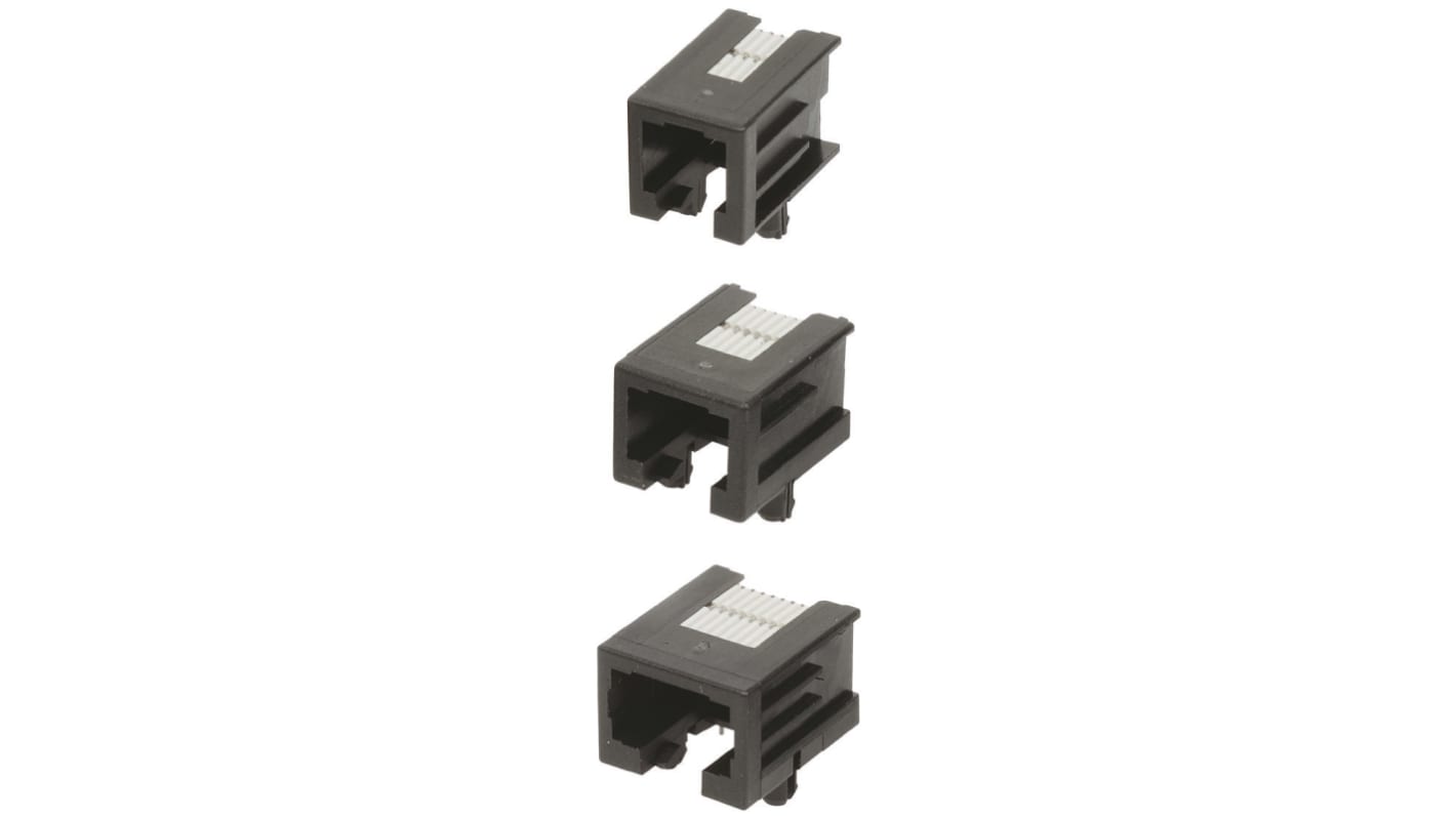 Connettore RJ14 Femmina TE Connectivity, 6P/4C vie, Montaggio con foro passante