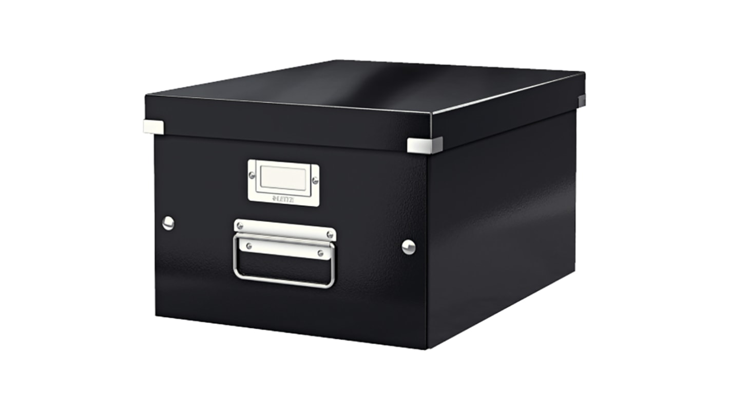 Leitz Black 1 Compartment A4 Archive Box, H220mm x W281mm x D370mm