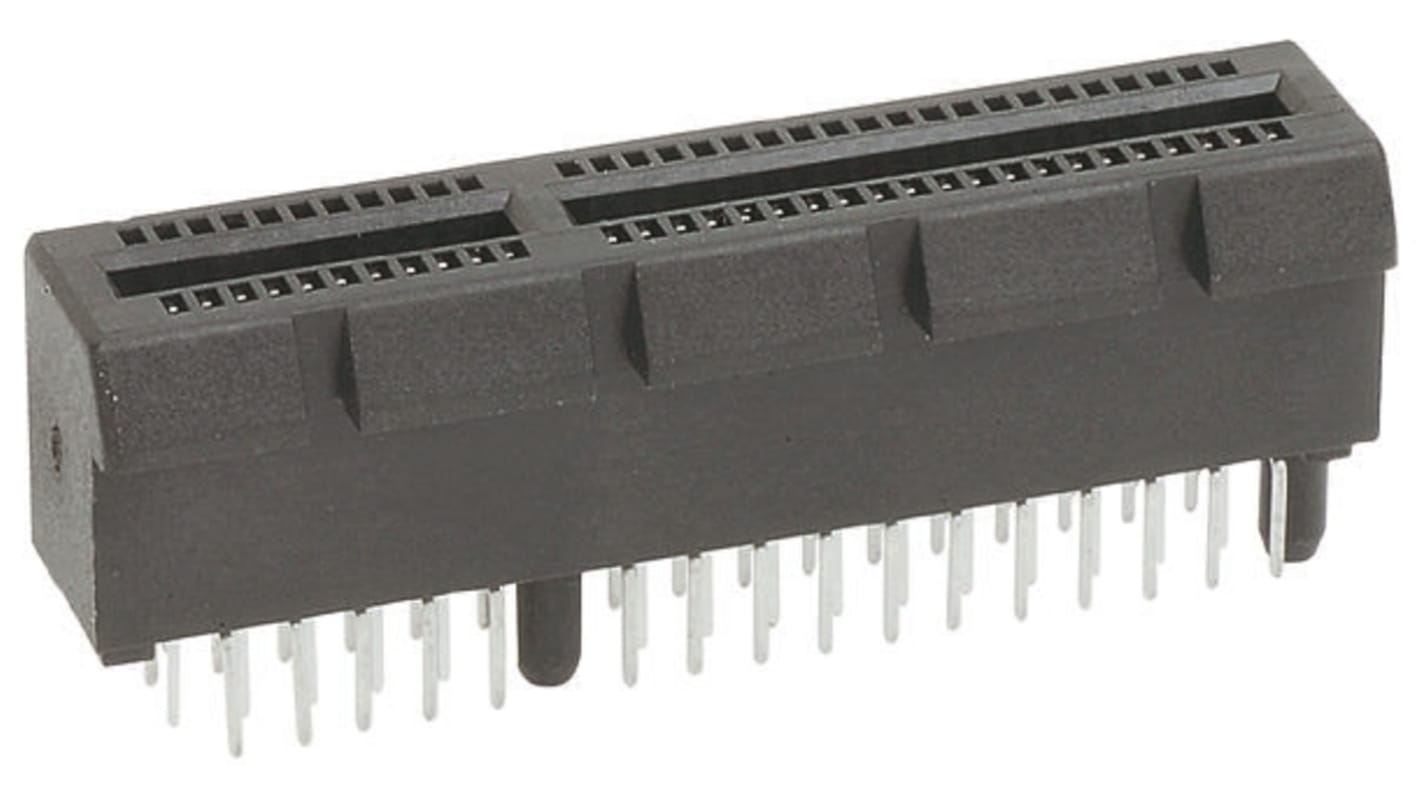 Amphenol Communications Solutions 64 Way PCI, PCIe Memory Card Connector With Solder Termination