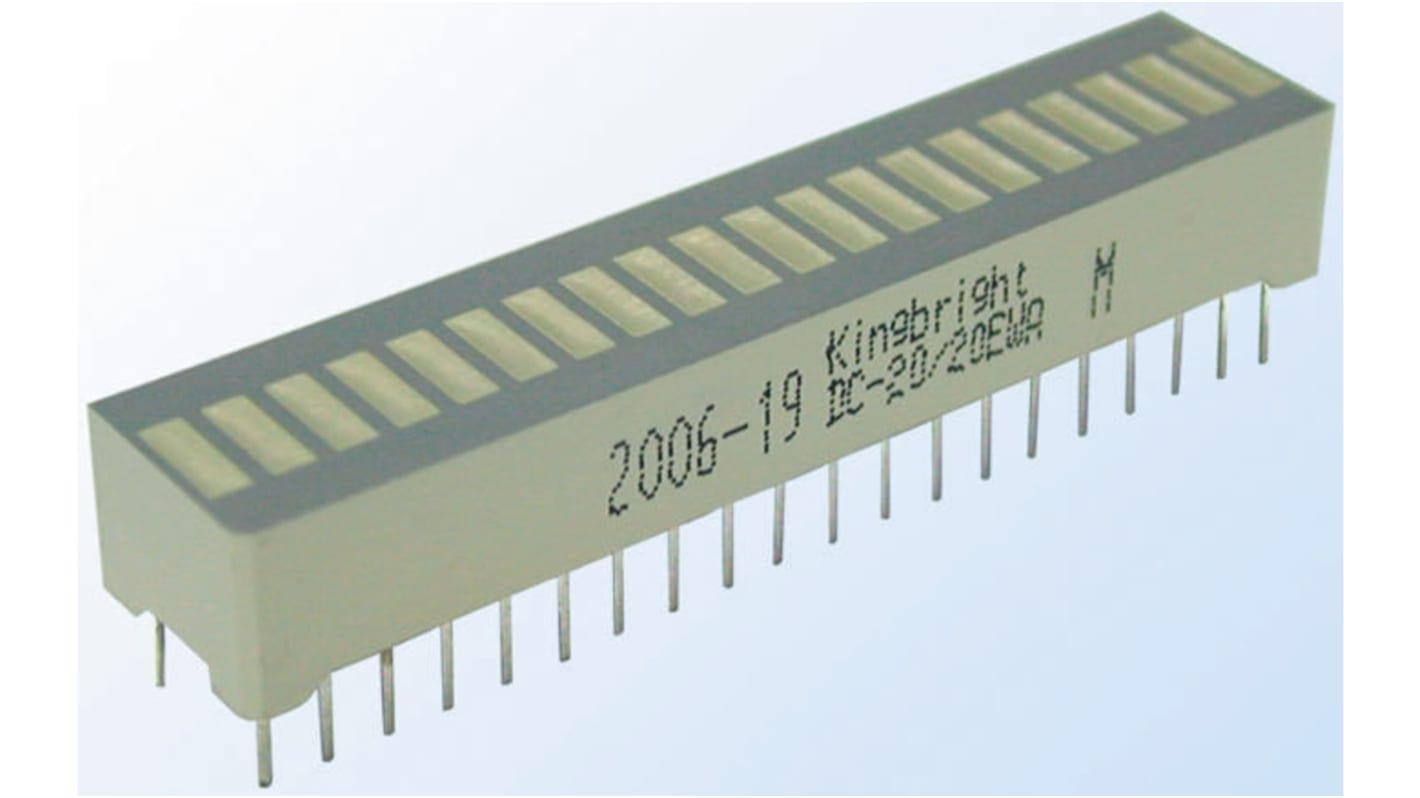 DC-20/20YWA Kingbright Light Bar LED Display, Yellow 9 mcd