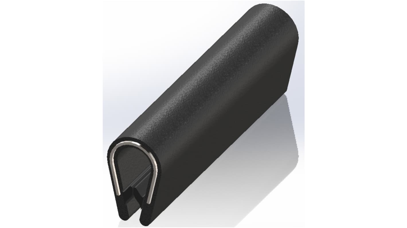 RS PRO Black PVC Edge Protection, 20m