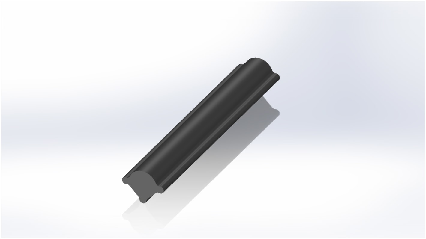 RS PRO Black EPDM  Edging Strip, 20m