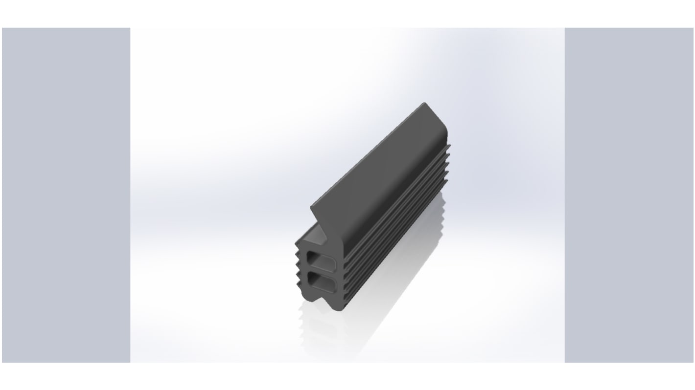 RS PRO Black EPDM  Edging Strip, 20m