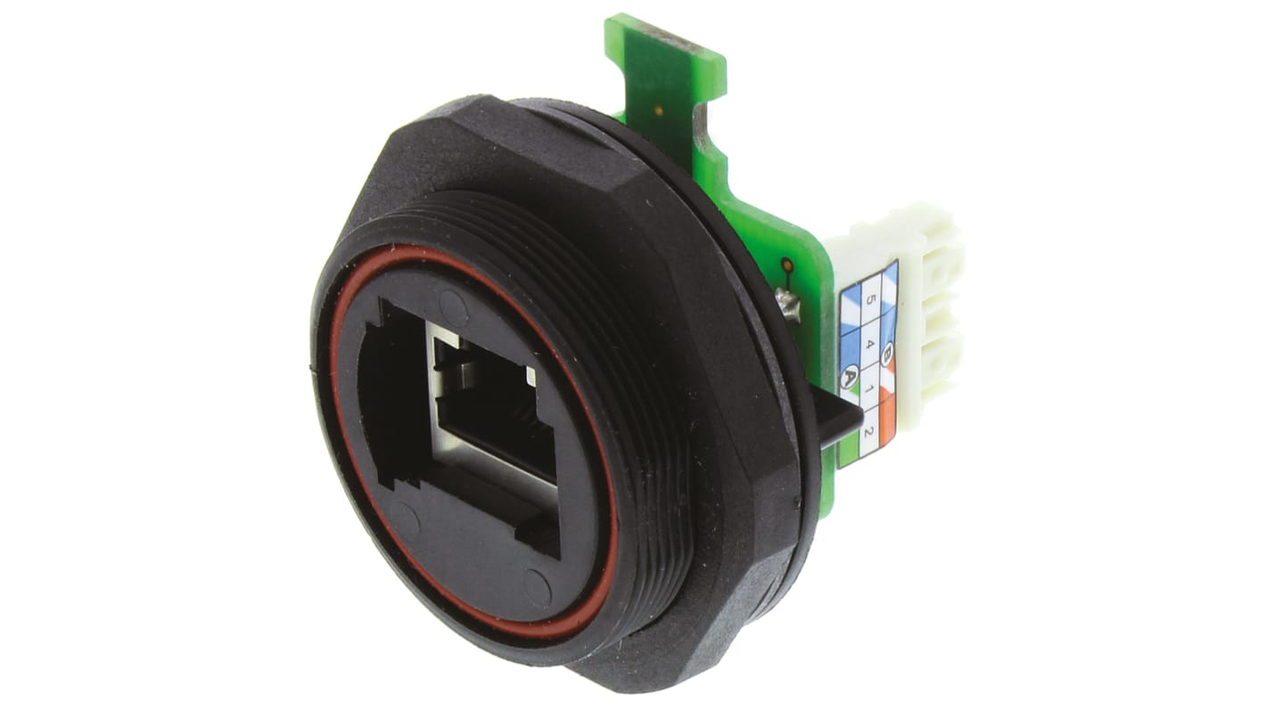 Bulgin Buccaneer Series Single-Port RJ45 Coupler, Cat5e, Shielded