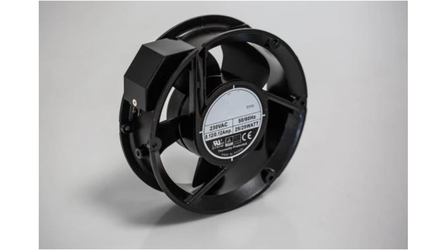 RS PRO Axial Fan, 230 V ac, AC Operation, 399.3m³/h, 35W, 120mA Max, 172 x 51mm