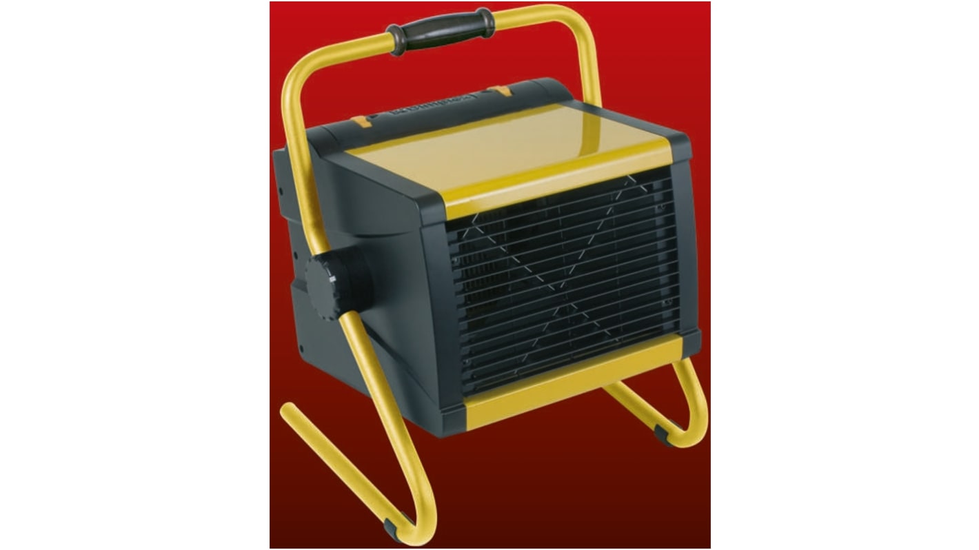 Calefactor de ventilador Dimplex con 3 niveles de potencia, 3kW máx., con termostato, 37 dB(A)dB(A), dim. 448 x 372 x