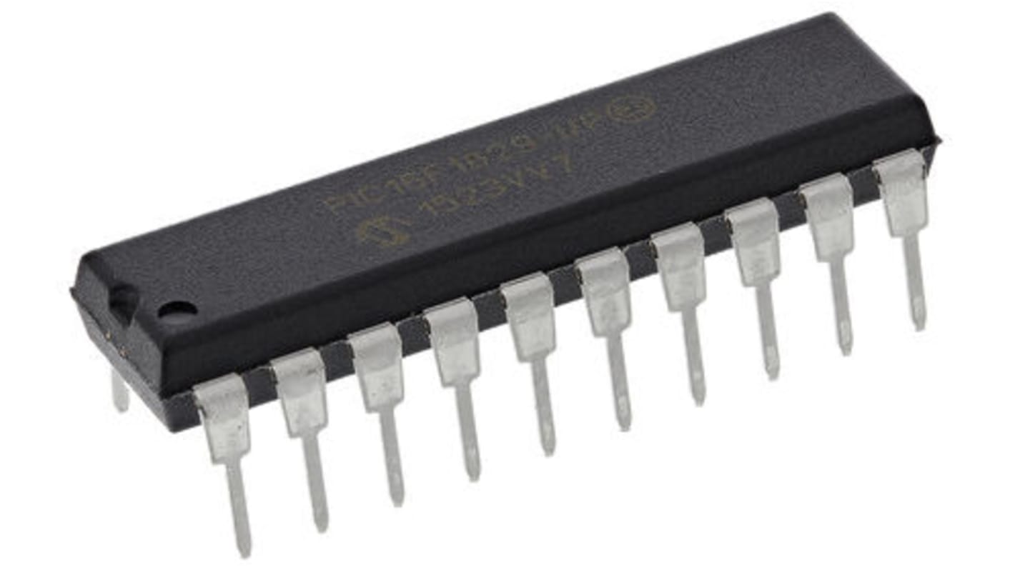 Microchip PIC16F单片机, PIC内核, 20针, PDIP, 最大20MHz, 256B，4096x14 字 闪存, 256 B RAM