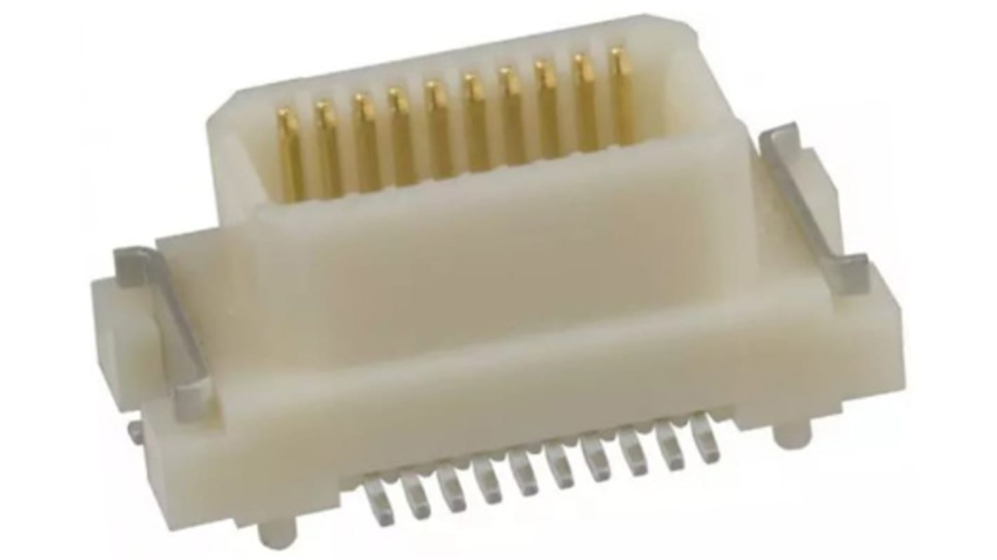 Hirose 30p双排排针 直向板对板连接器, 0.5mm间距, 300.0mA, 50.0 V, SMT安装, DF17系列