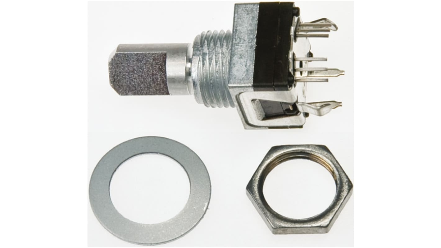 Alps Alpine 16 Pulse Incremental Mechanical Rotary Encoder with a 6 mm Flat Shaft, Through Hole