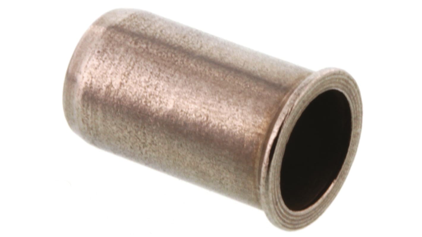 POP Clear Passivated, Galvanised, M4 Stainless Steel Threaded Insert, 7mm diameter 6mm Depth 10mm