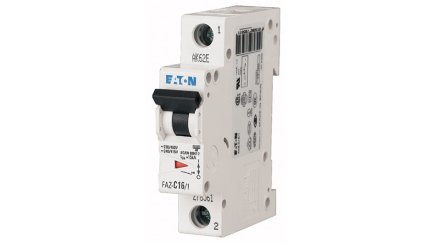 Interruttore magnetotermico Eaton, 1P 32A 10 kA, Tipo C