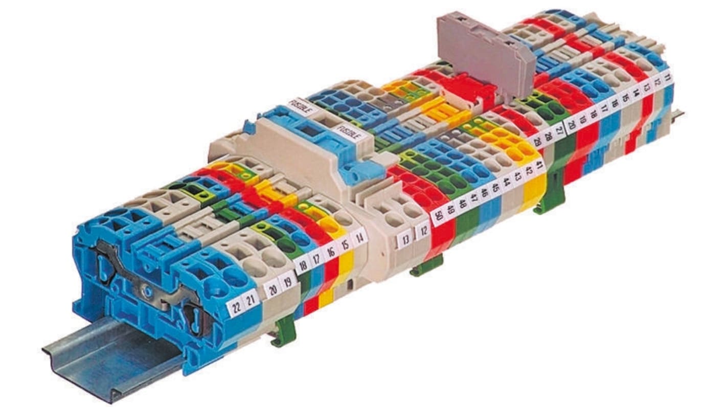 Entrelec FED Series End Cover for Use with DIN Rail Terminal Blocks