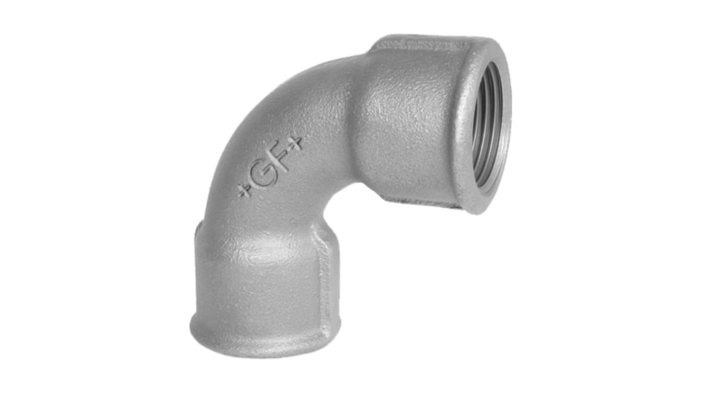 Georg Fischer Galvanised Malleable Iron Fitting, 90° Short Elbow, Female BSP 2in to Female BSP 2in