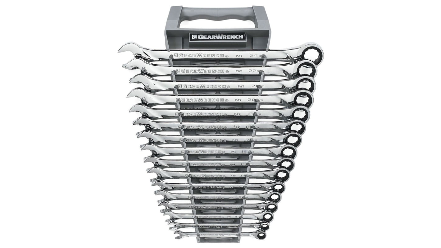 GearWrench 16-Piece Spanner Set, 8 → 24 mm