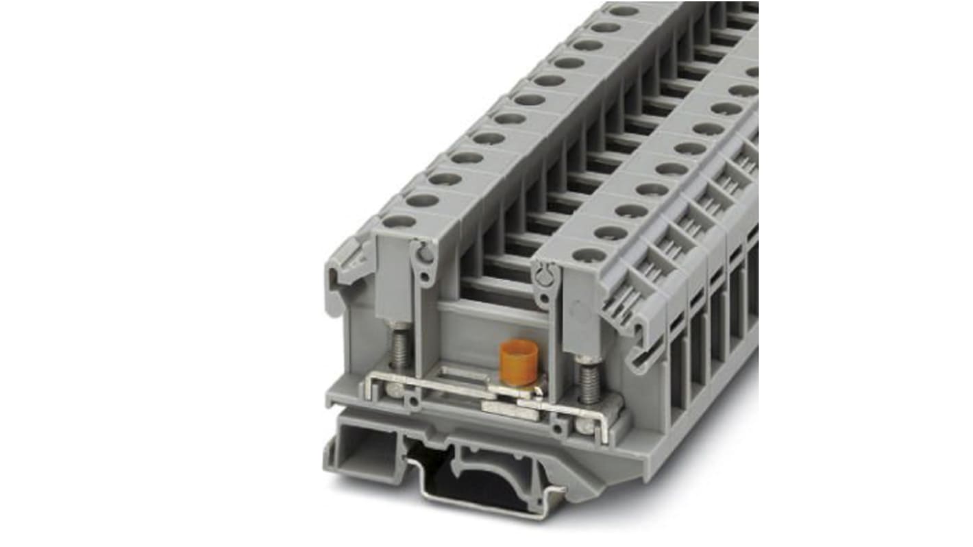 Phoenix Contact 0790446 OTTA 6-T Series Grey, 0.1 → 6mm², Single-Level, Screw Termination