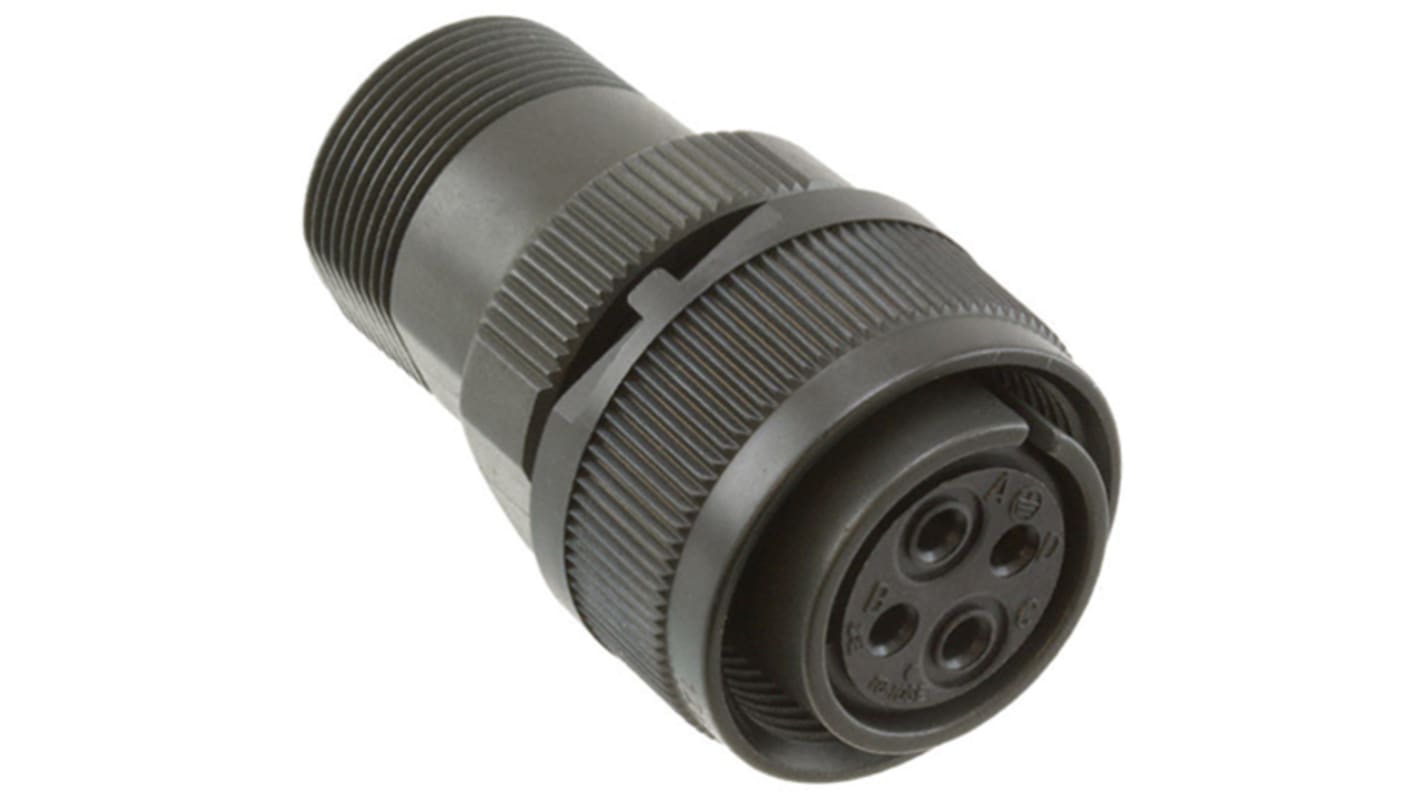 JAE Circular Connector, 4 Contacts, Cable Mount, Plug, Female, IP67, JL04V Series