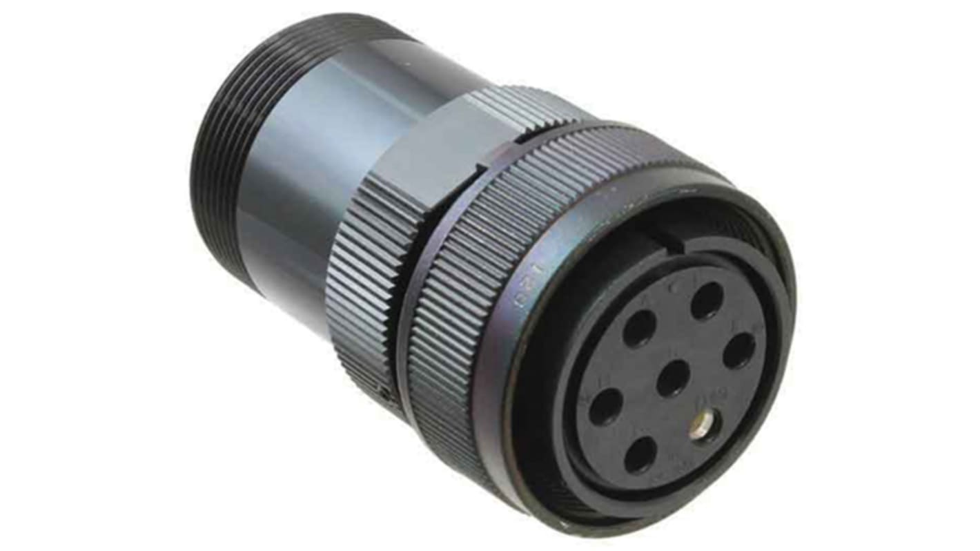 JAE Connector, 7 Contacts, Cable Mount, Plug, Female, IP67, JL04V Series