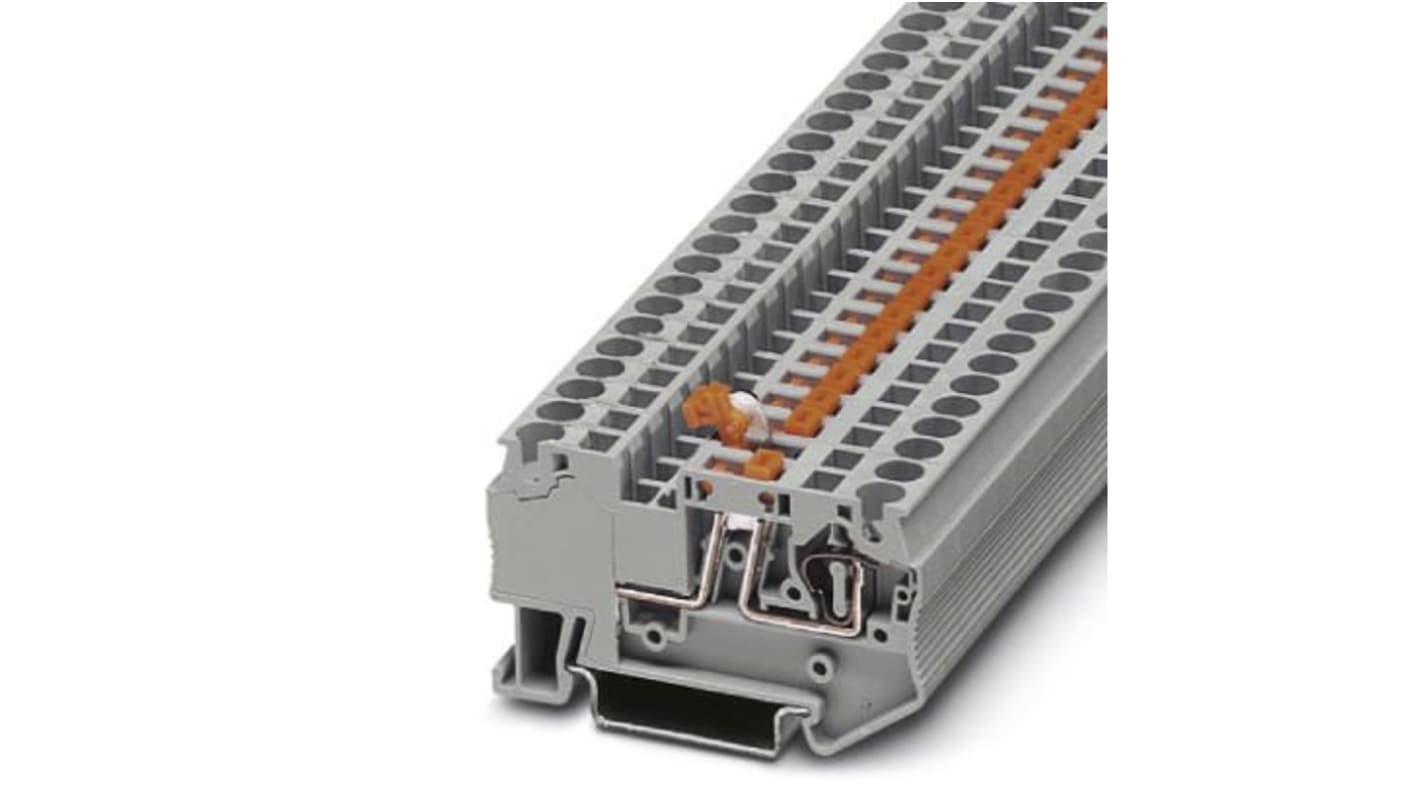 Phoenix Contact ST 4-MT Series Grey Knife Disconnect Terminal Block, 0.08 → 6mm², Single-Level, Spring Clamp