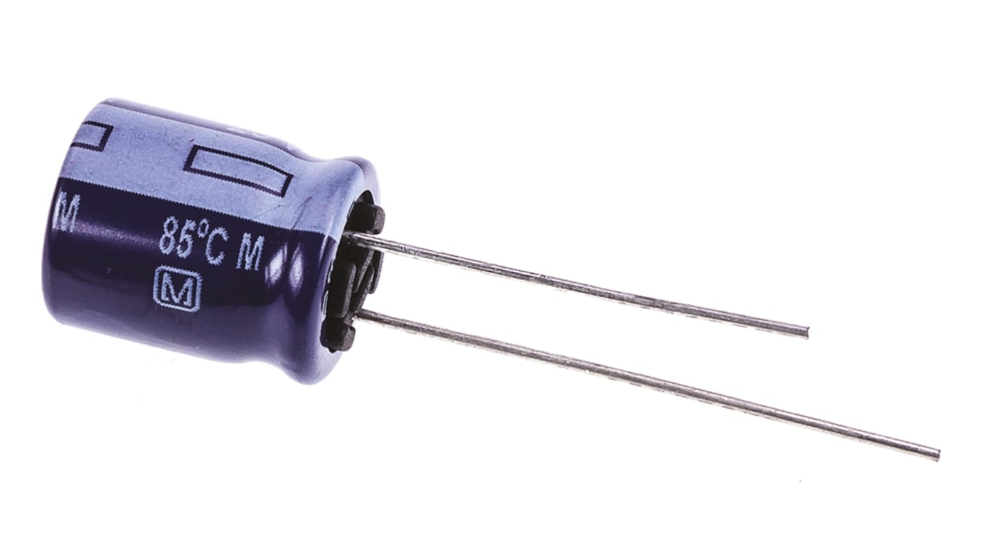 Condensatore Panasonic, serie M-A, 470μF, 25V cc, ±20%, +85°C, Radiale, Foro passante