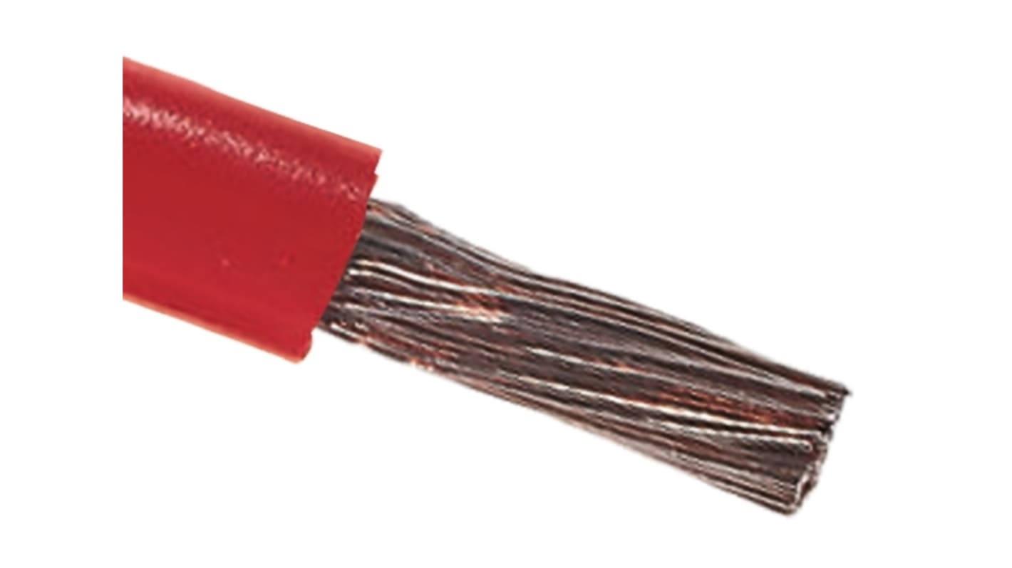 RS PRO Red 16mm² Hook Up Wire, 6 AWG, 115/0.4 mm, 100m, PVC Insulation