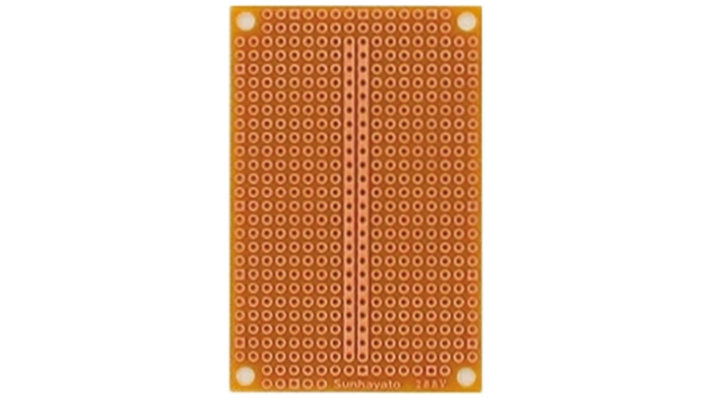Sunhayato Matrix Board FR1 1mm Holes, 2.54 x 2.54mm Pitch, 72 x 47 x 1.6mm