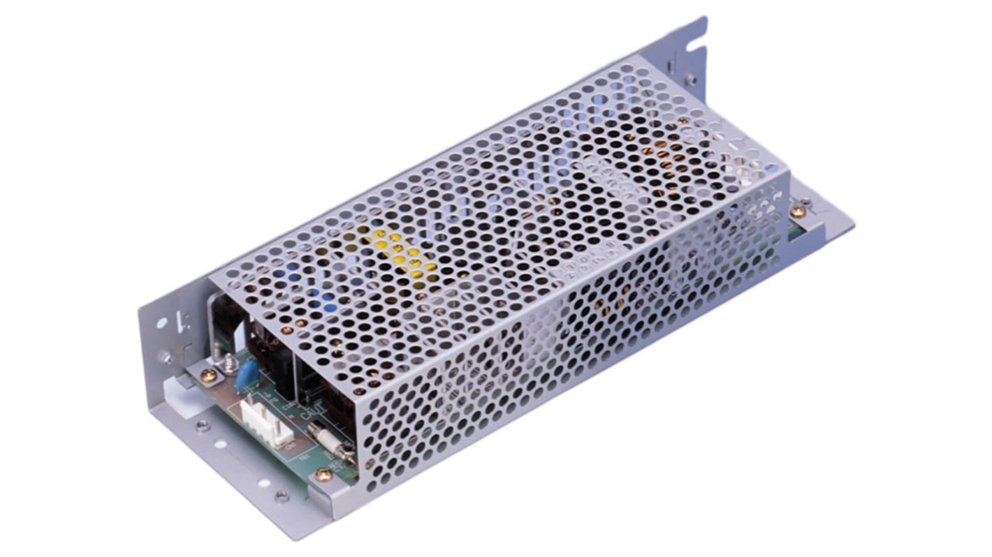 Cosel Switching Power Supply, LEB100F-0524-SN, 5 V dc, 24 V dc, 4 A, 5 A, 100W, Dual Output, 120 → 370 V dc, 85