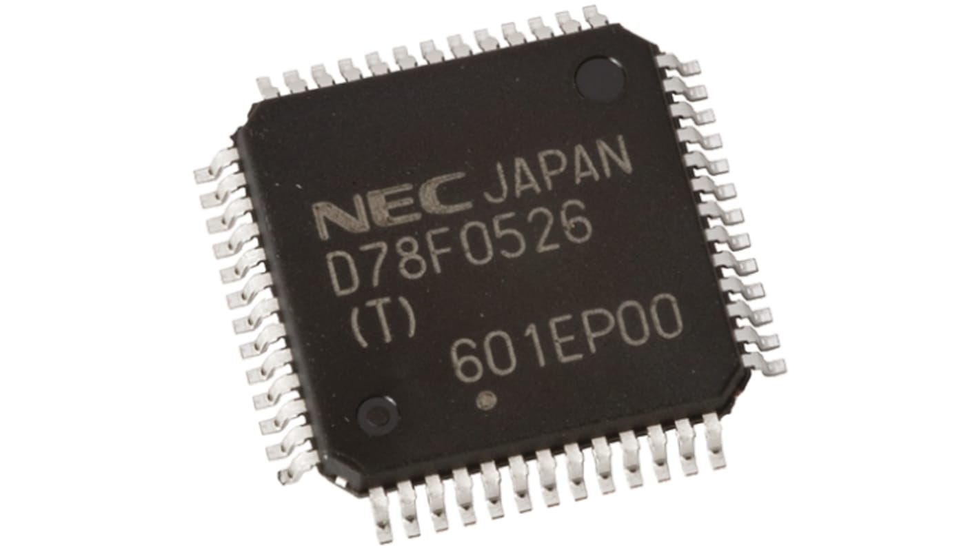 8888, 8bit 78K0, 78K0 Microcontroller, 10MHz, 32 kB Flash, 52-Pin LQFP
