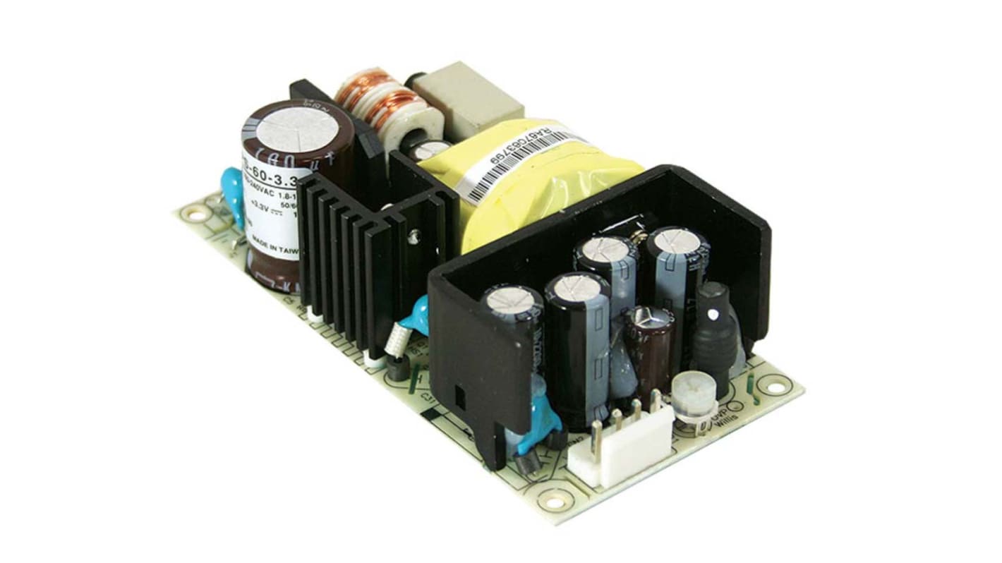 Alimentation à découpage, MEAN WELL 60W, 1 sortie à 24V c.c. 2.5A