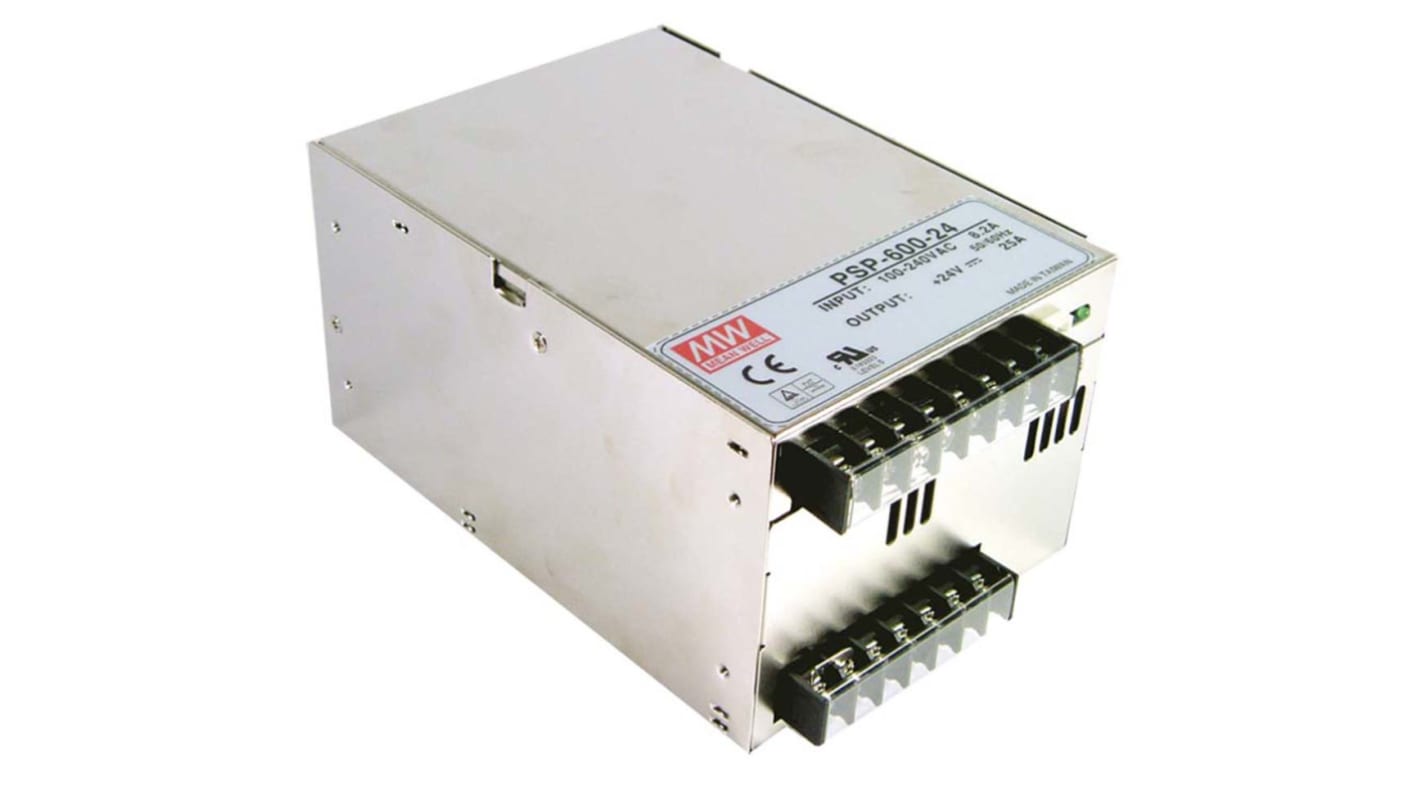 MEAN WELL Schaltnetzteil, 12V dc / 50A 600W 124 → 370 V dc, 88 → 264 V ac Geschlossen, Gehäusemontage