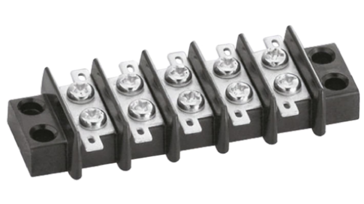 Sato Parts Barrier Strip, 9.5mm Pitch, 6A, 250 V, Screw Down Termination