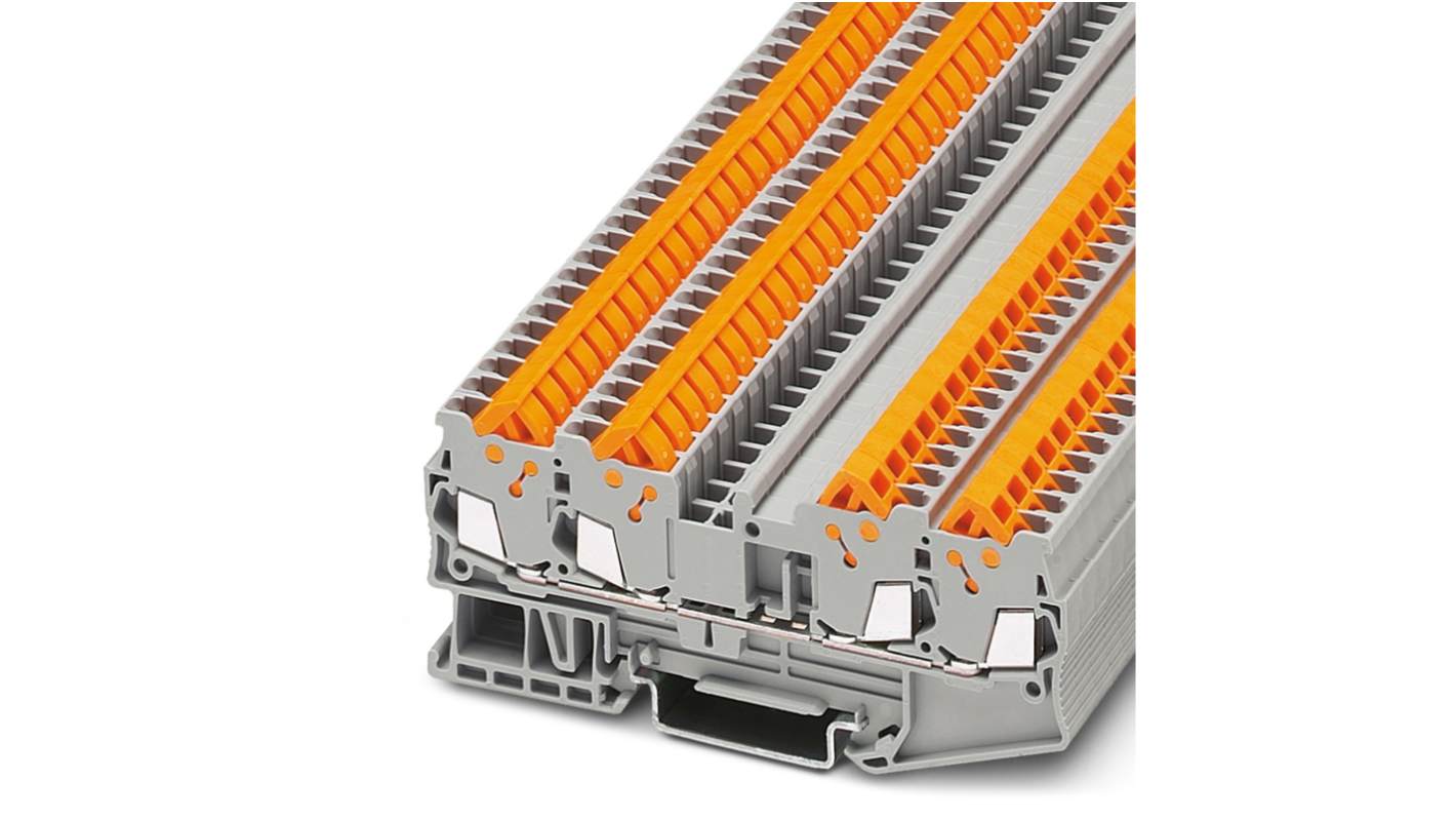 Phoenix Contact 3205077 QTC 1.5-QUATTRO Series Grey, 0.25 → 1.5mm², Single-Level, Quick Connect Termination