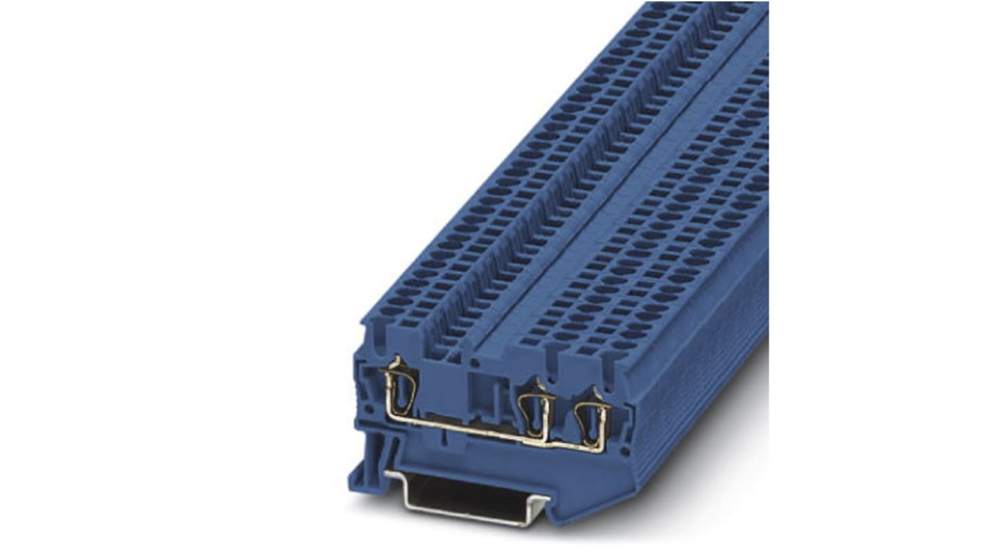 Phoenix Contact 3031131 ST 1.5-TWIN BU Series Blue, Single-Level, Spring Clamp Termination