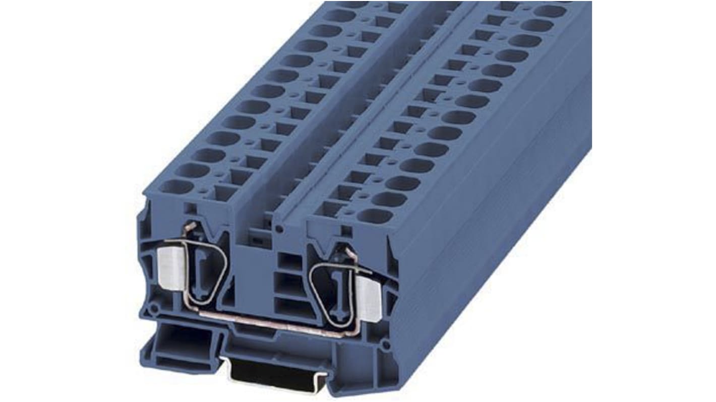 Phoenix Contact 3036152 ST 16 BU Series Blue, 1.5 → 25mm², Single-Level, Spring Clamp Termination
