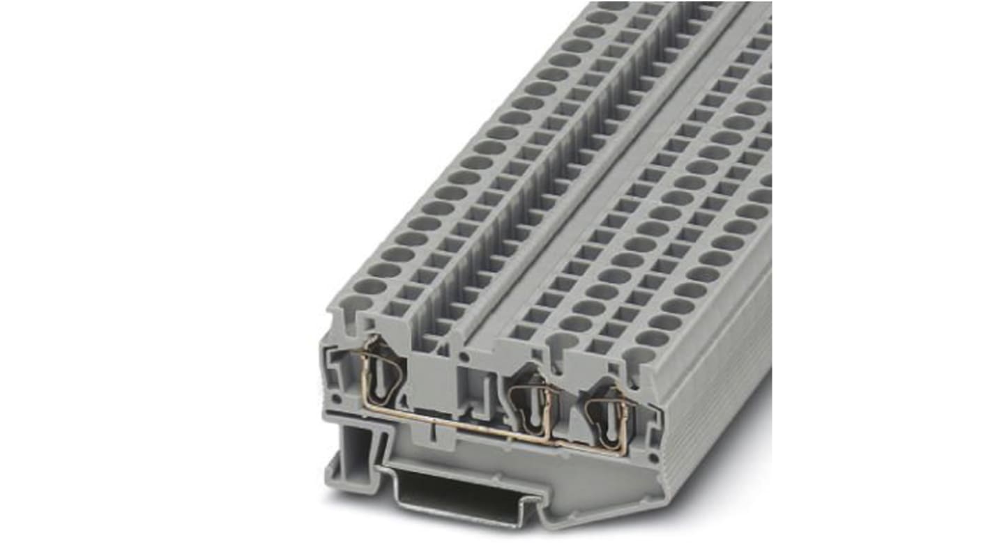 Phoenix Contact ST 4-TWIN Series Grey Feed Through Terminal Block