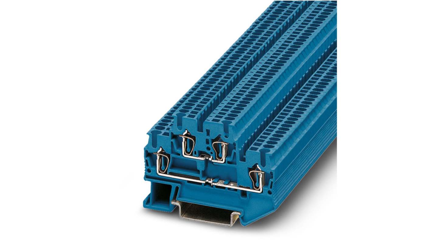 Morsettiera passante Phoenix Contact, Blu, livello Doppio, 17.5A