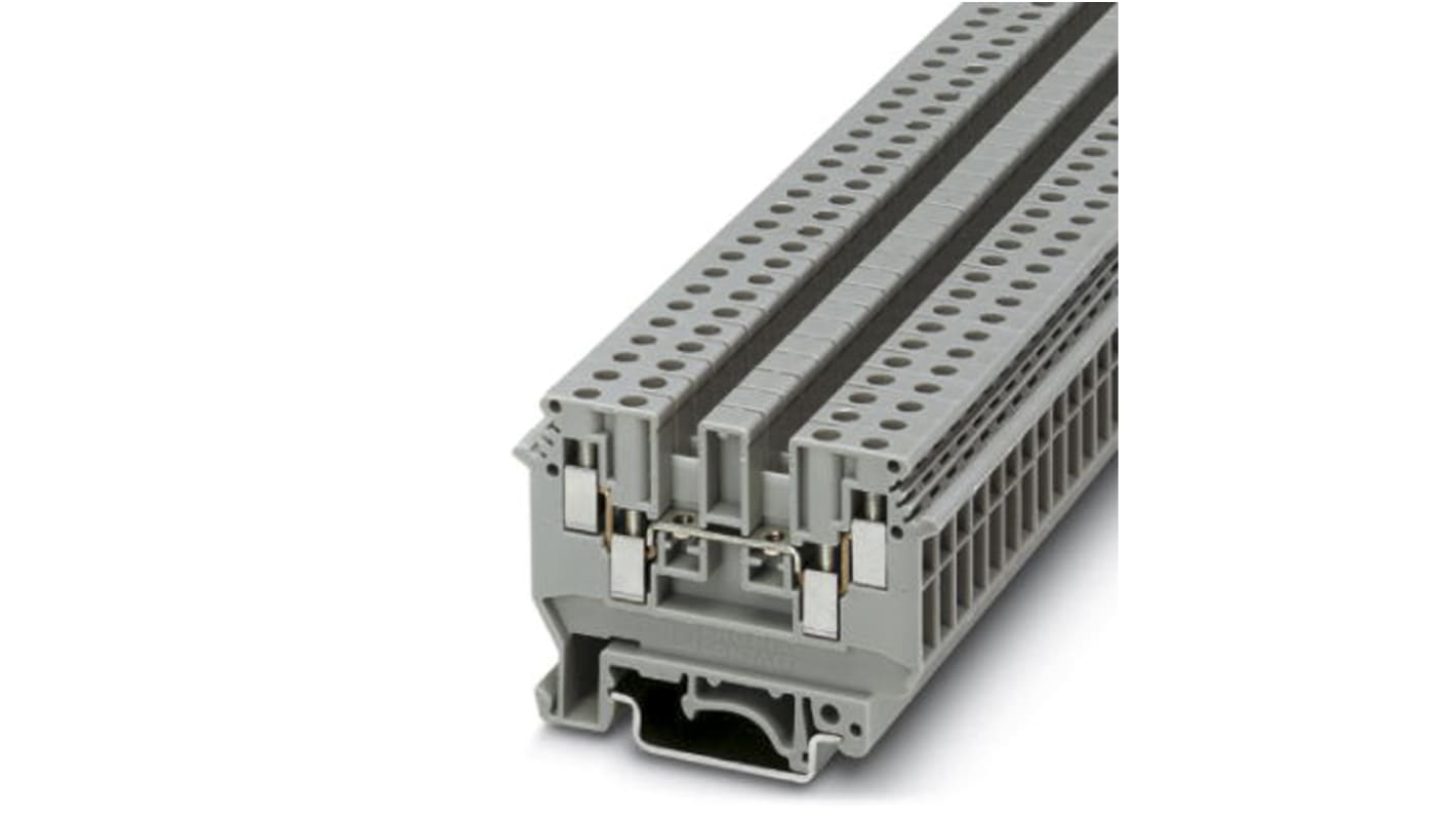 Phoenix Contact UDK 4 Series Grey DIN Rail Terminal Block, Double-Level, Screw Termination