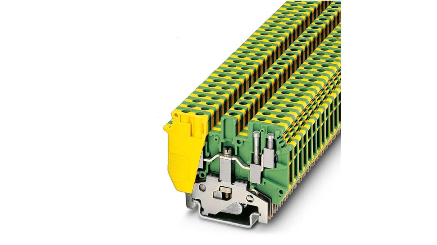 Phoenix Contact 2775184 UDK 4-PE Series Green/Yellow, Double-Level, Screw Termination