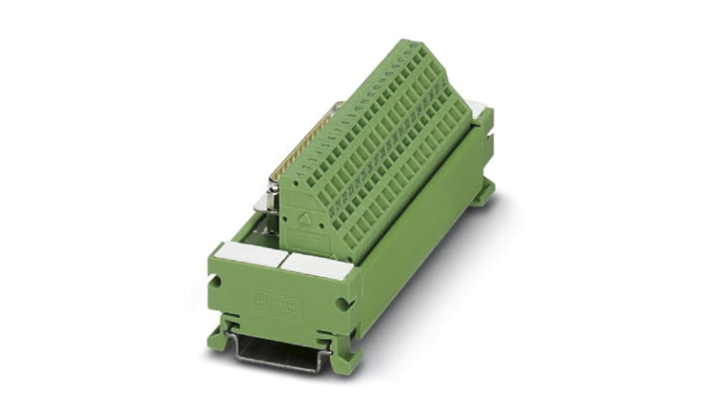 Modulo di interfaccia, Phoenix Contact, D-sub, Montaggio guida DIN, Maschio, 25 poli, 25 V ca, 60 V cc, 2.5A