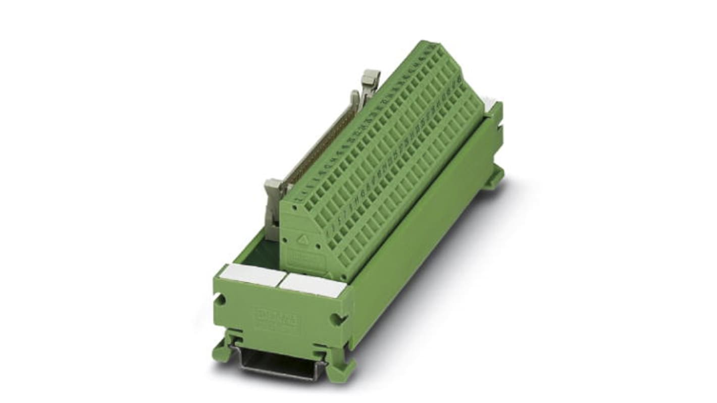 Phoenix Contact 50-Contact Male Interface Module, Flat Ribbon Cable Connector, DIN Rail Mount, 1A