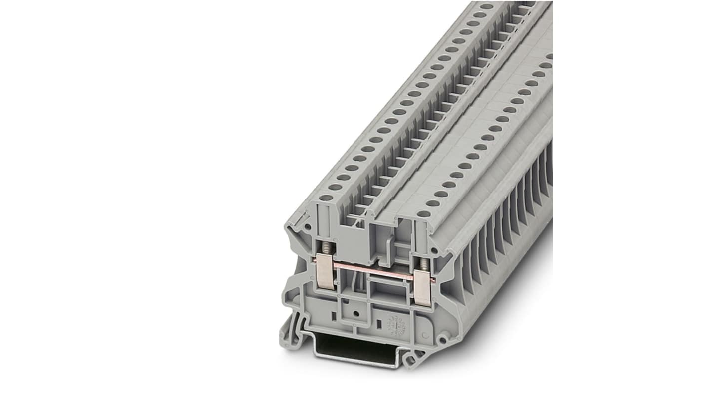 Phoenix Contact 3046184 UT 4-MTD RD Series Grey, 4mm², Single-Level, Screw Termination, ATEX, IECEx