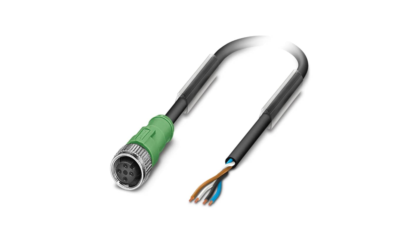 Phoenix Contact SAC-4P- 5.0-PUR/M12FS konfektioniertes Sensorkabel, Buchse / offenes Ende, Länge 5m