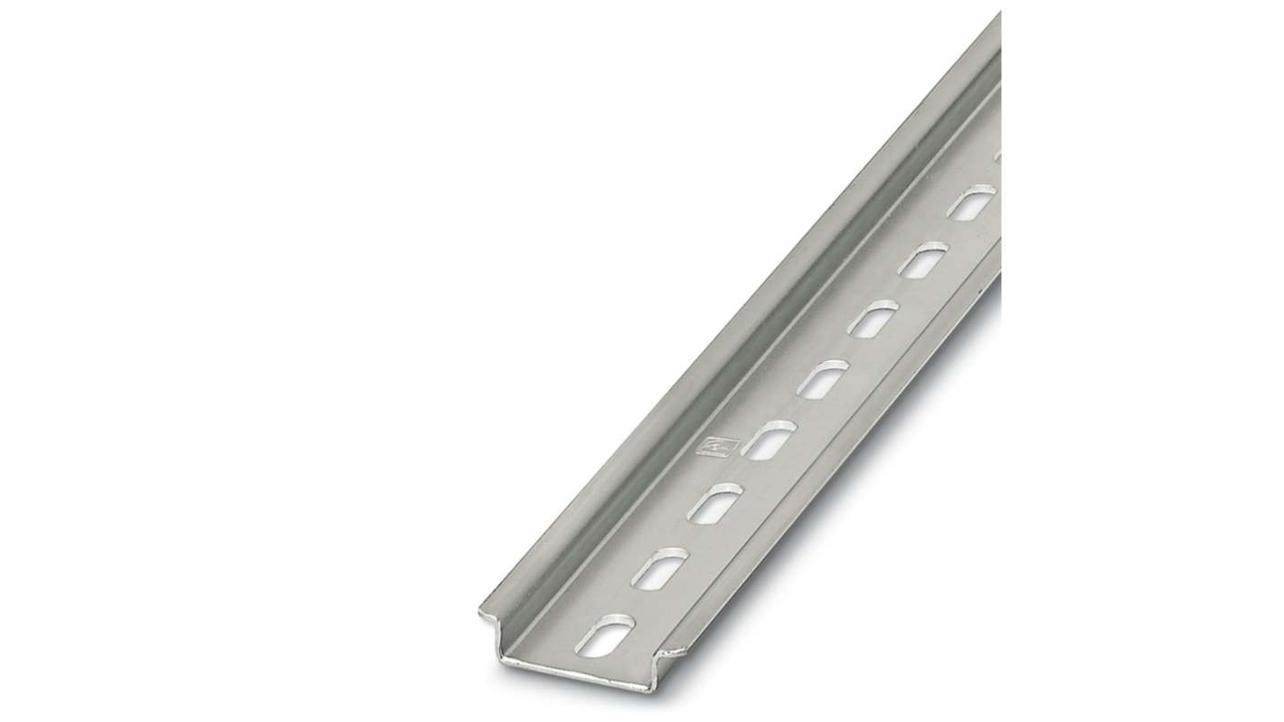 Phoenix Contact Steel Perforated DIN Rail, Top Hat Compatible, 1155mm x 35mm x 7.5mm
