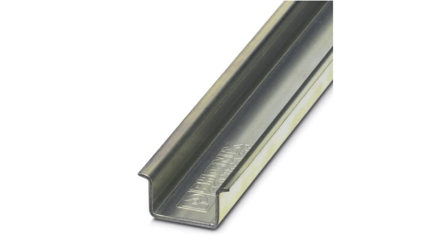 Guida DIN Phoenix Contact Top Hat Non perforato 2m x 35mm x 15mm, in Acciaio