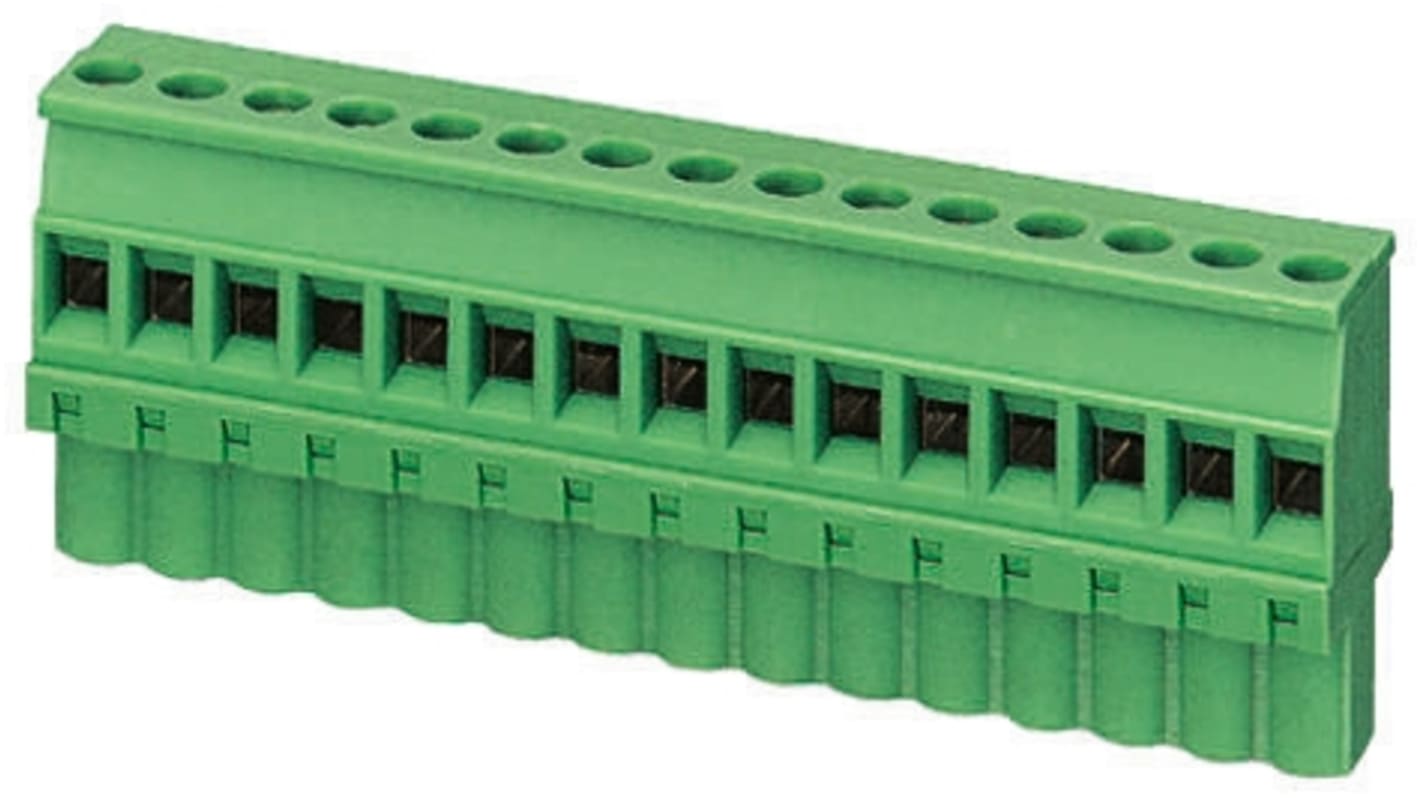 Phoenix Contact 5.08mm Pitch 8 Way Pluggable Terminal Block, Plug, Cable Mount, Screw Down Termination