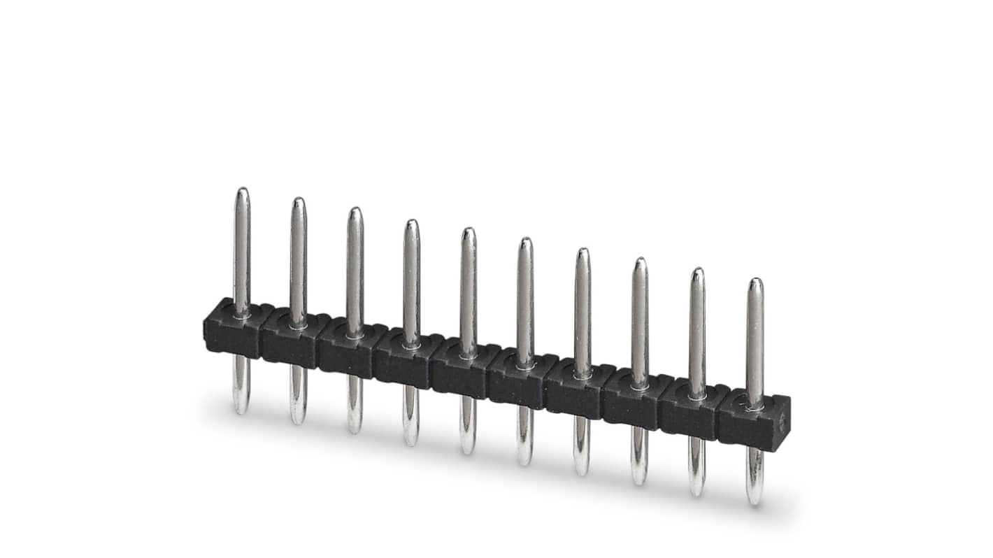 Phoenix Contact, 3.5mm Pitch, COMBICON PST, 12 Way, , Pluggable Terminal Block, Pin Header, Through Hole, Solder