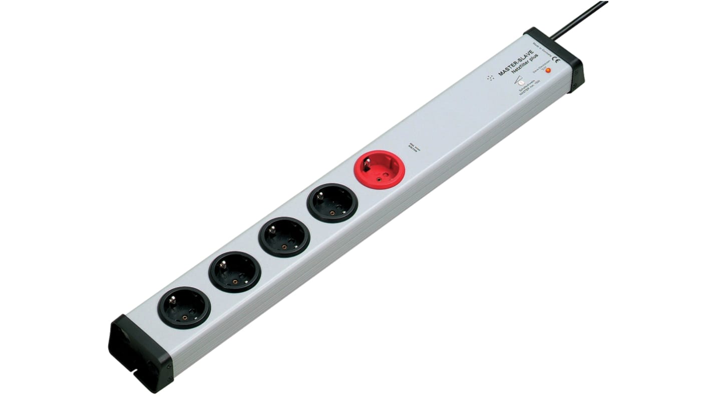 Bodo Ehmann Type F - German Schuko 5 Gang Power Distribution Unit, 1.5m Cable, 250 V, Surge Protected