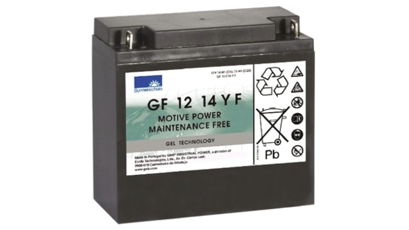 Sonnenschein Sonnenschein GF-Y Abgedichteter Bleiakku, 12V / 15Ah, M5-Anschluss, 167 x 181 x 76mm