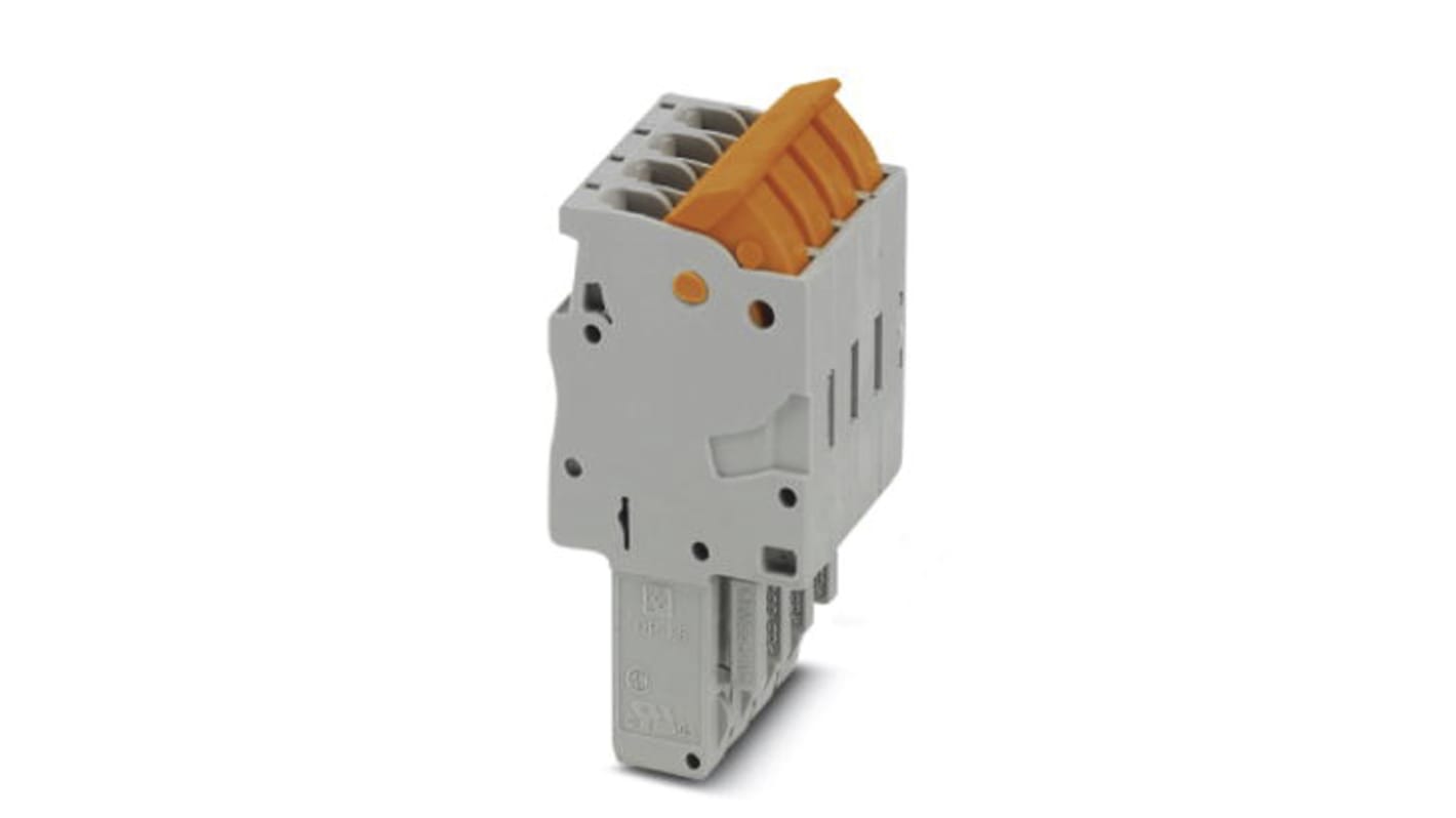 Phoenix Contact, QP 1.5/ 4, 4 Way, Pluggable Terminal Block, Plug, 3051137