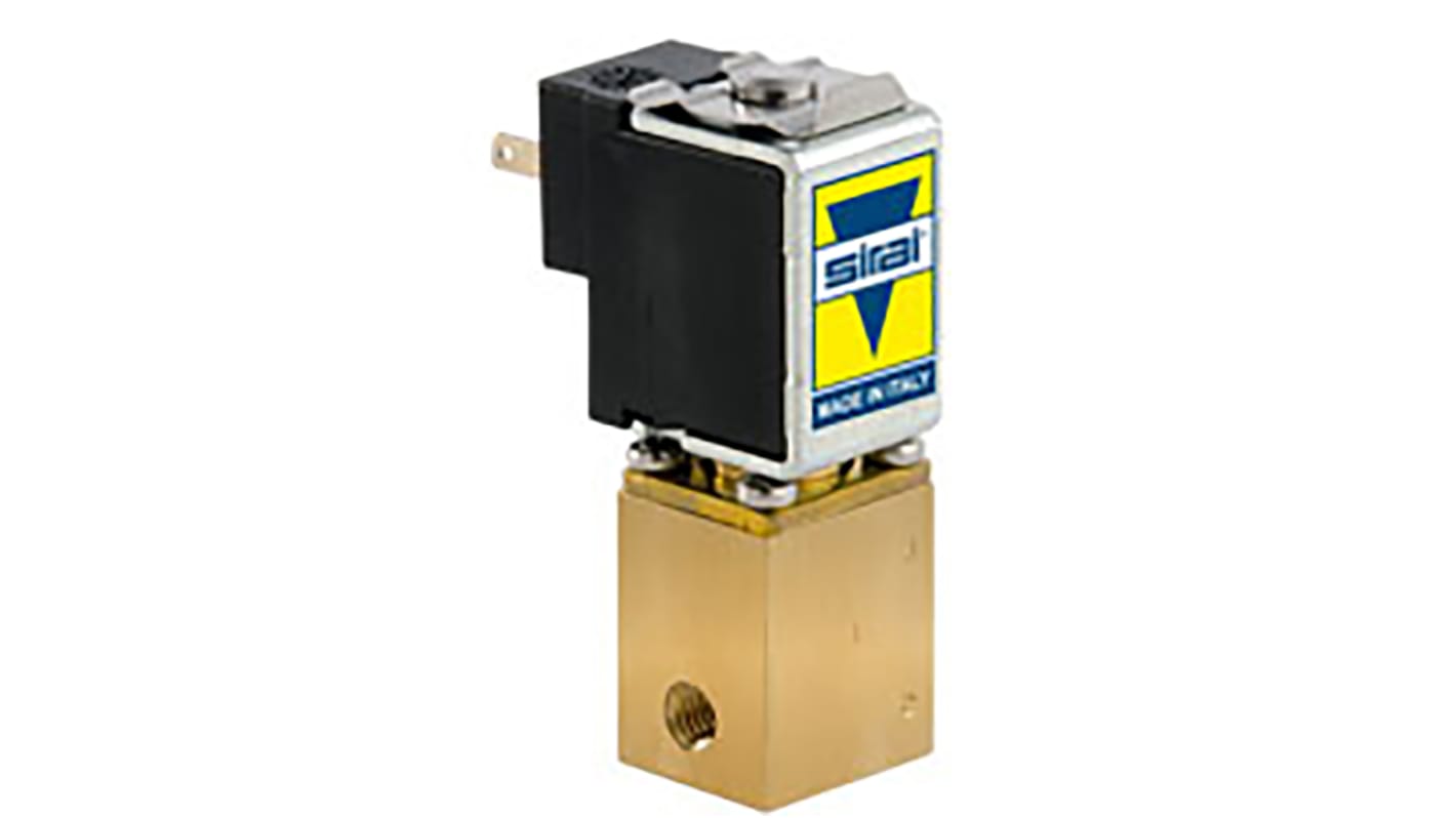 Sirai Solenoid Valve V365B01C-Z031A M5x1,2 V24/DC , 3 port(s) , NC, 24 V dc, M5